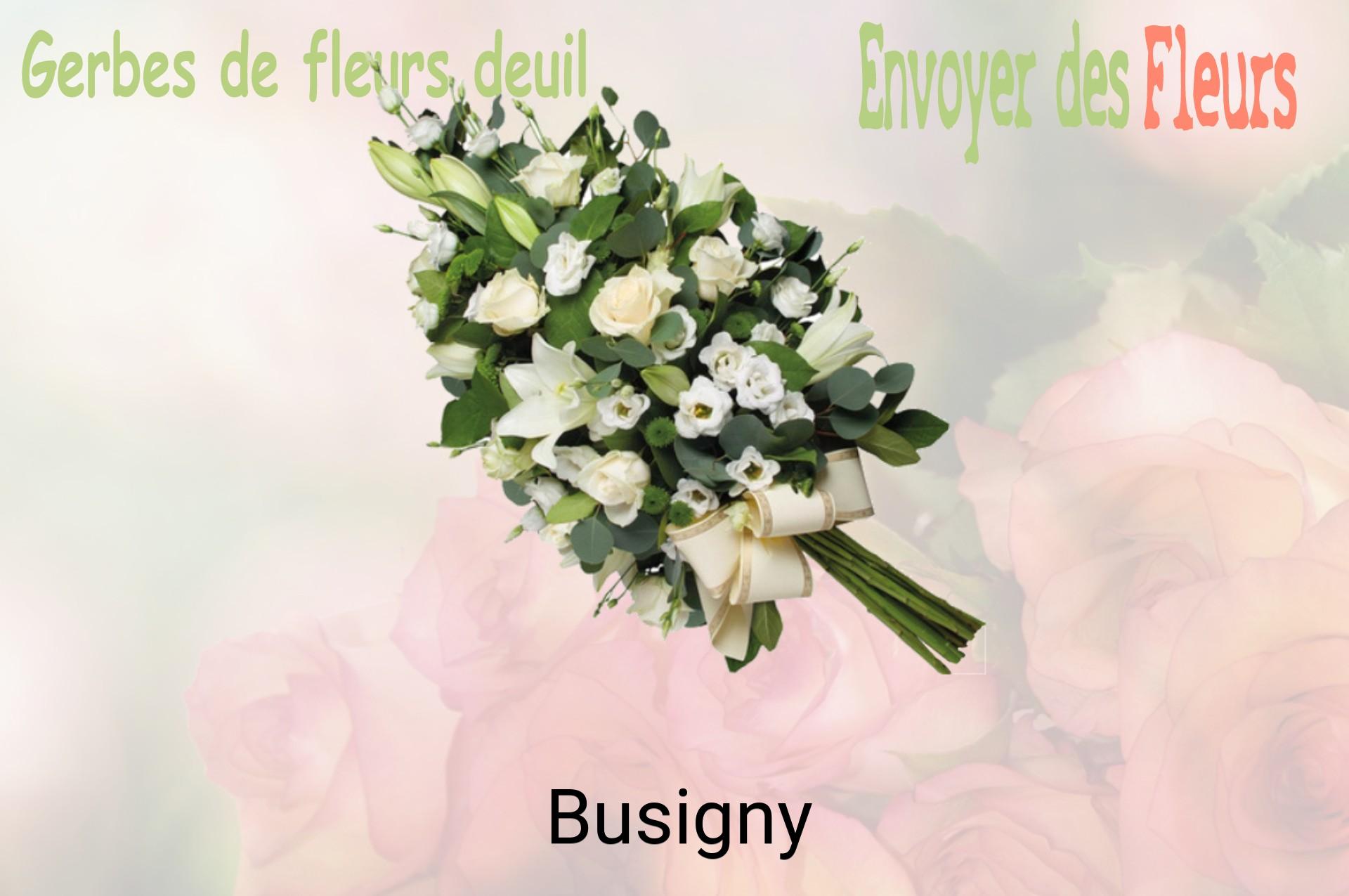 Gerbe de fleurs de deuil livrée à Busigny